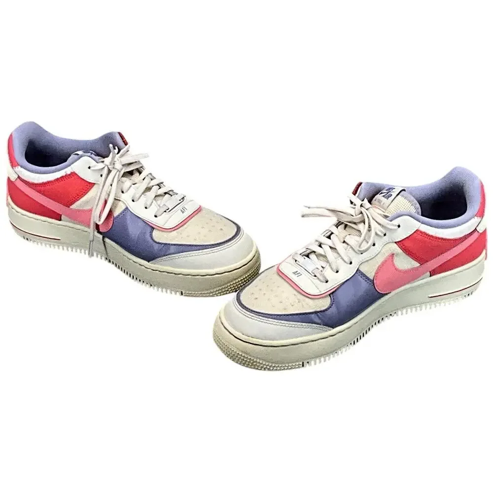 Nike Air Force 1 Shadow Sail Sea Coral Purple Pink Athletic Sneaker Women 10.5 - Picture 5 of 10